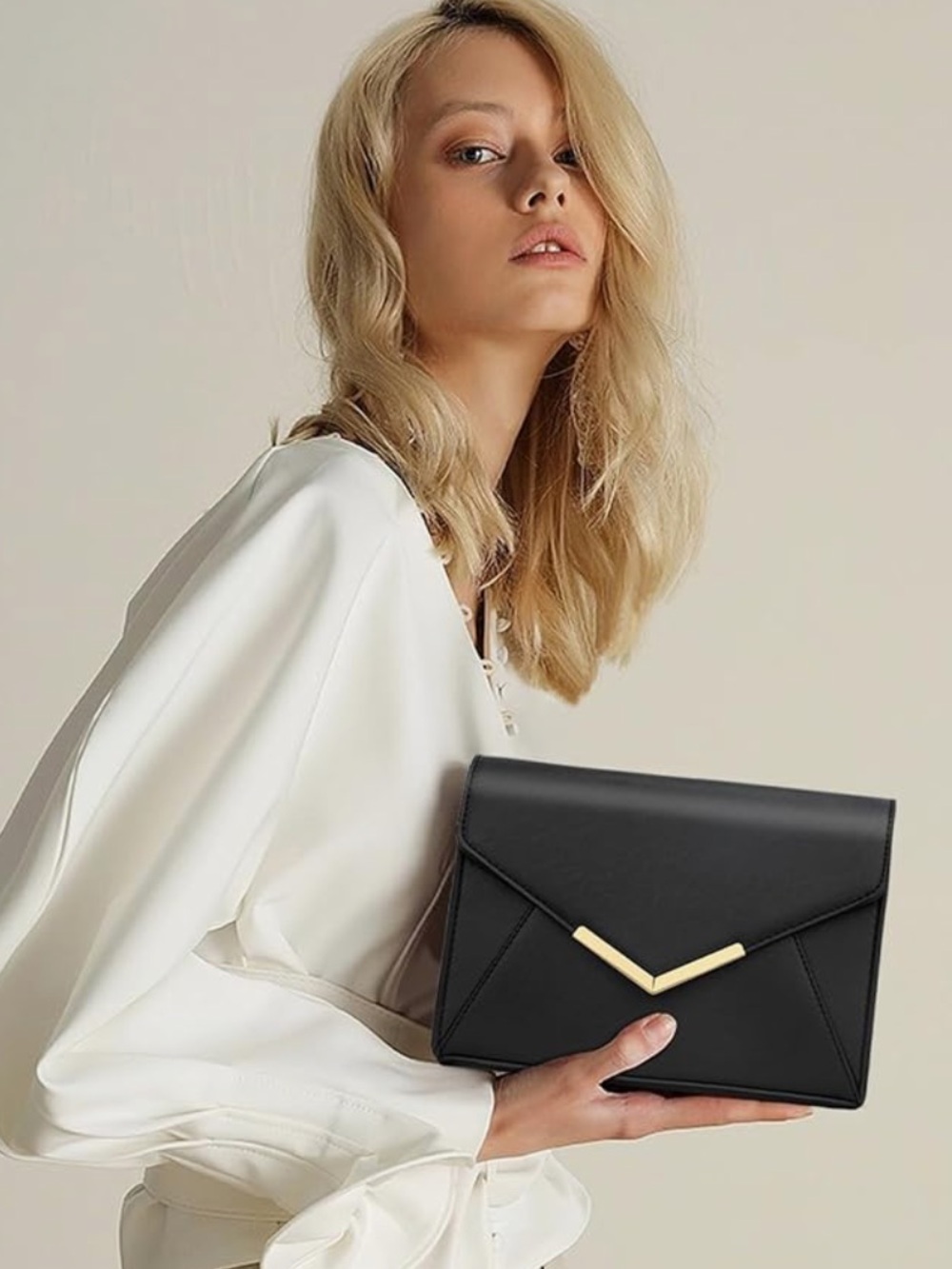 [2 for $20] Navy Blue Envelope Clutch